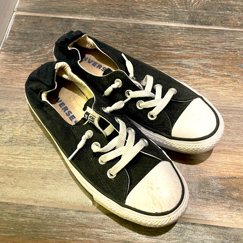 Black slip on converse
